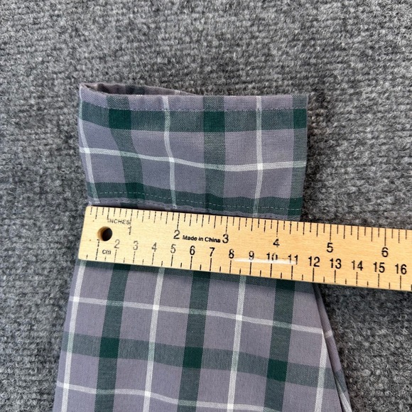 Vintage Big Mac Men's XLT Green Gray Plaid Workwear Shirt Rugged Utility USA 70s - Picture 13 of 14